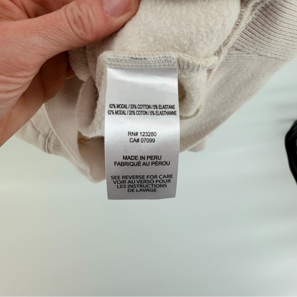 Travis Mathew Coastal Cloud Men's Off-White Hoodie in Moonbeam - Picture 4 of 5